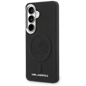 KARL LAGERFELD Embossed Ring Initials MagSafe tok Samsung Galaxy S26 készülékhez, fekete