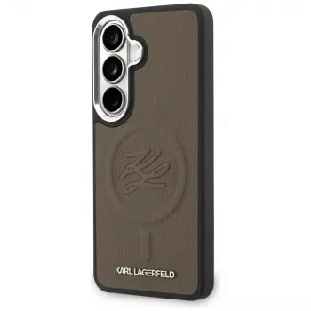 Karl Lagerfeld Embossed Ring Initials MagSafe tok Samsung Galaxy S26 készülékhez, barna