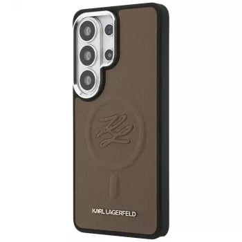 KARL LAGERFELD Embossed Ring Initials MagSafe tok Samsung Galaxy S26 Ultra készülékhez, barna