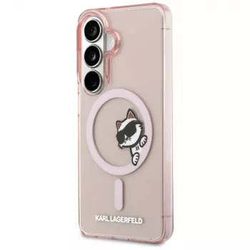 Karl Lagerfeld IML Peekaboo Choupette MagSafe tok Samsung Galaxy S26 készülékhez, rózsaszín