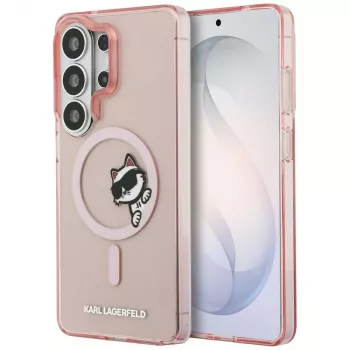 KARL LAGERFELD IML Peekaboo Choupette MagSafe tok Samsung Galaxy S26 Ultra készülékhez, rózsaszín