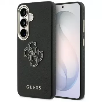 Guess Grained Big 4G Metal Logo tok Samsung Galaxy S26 készülékhez, fekete