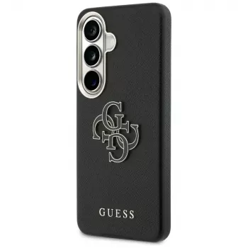 Guess Grained Big 4G Metal Logo tok Samsung Galaxy S26+ készülékhez, fekete