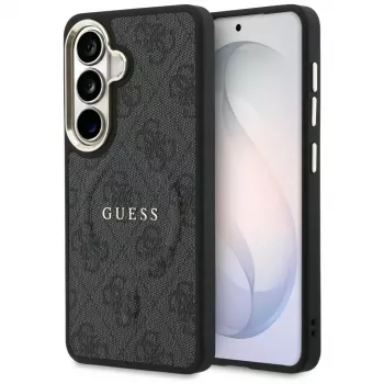 Guess 4G Embossed Ring MagSafe tok Samsung Galaxy S26+ készülékhez, fekete