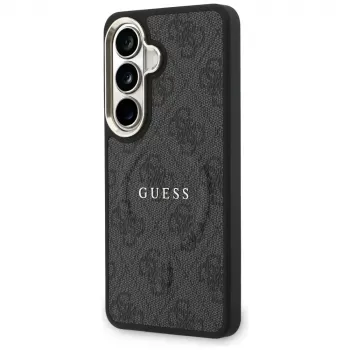 Guess 4G Embossed Ring MagSafe tok Samsung Galaxy S26+ készülékhez, fekete