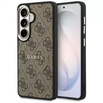Guess 4G Embossed Ring MagSafe tok Samsung Galaxy S26 készülékhez, barna