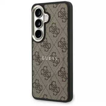 Guess 4G Embossed Ring MagSafe tok Samsung Galaxy S26 készülékhez, barna