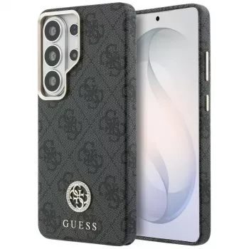Guess 4G Rhinestone Round Logo MagSafe tok Samsung Galaxy S26 Ultra készülékhez (fekete)