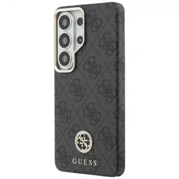 Guess 4G Rhinestone Round Logo MagSafe tok Samsung Galaxy S26 Ultra készülékhez (fekete)