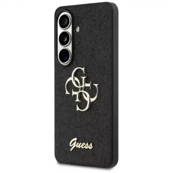 Guess Fixed Glitter Big 4G Metal Logo tok Samsung Galaxy S26 készülékhez (fekete)