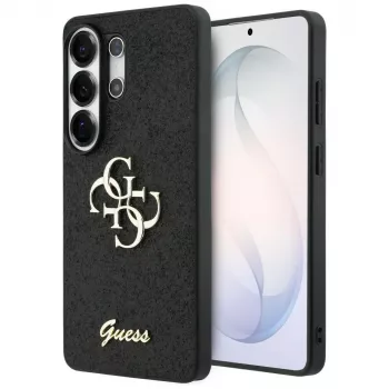 Guess Fixed Glitter Big 4G Metal Logo tok Samsung Galaxy S26 Ultra készülékhez (fekete)