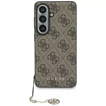 Guess 4G Classic Logo Charm MagSafe tok Samsung Galaxy S26 készülékhez (barna)