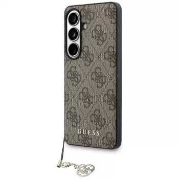 Guess 4G Classic Logo Charm MagSafe tok Samsung Galaxy S26 készülékhez (barna)