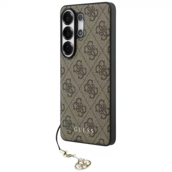 Guess 4G Classic Logo Charm MagSafe tok Samsung Galaxy S26 Ultra készülékhez (barna)