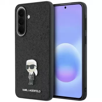 Karl Lagerfeld Fixed Glitter Ikonik Logo Metal Pin hátlap Samsung Galaxy A57 5G készülékhez, fekete