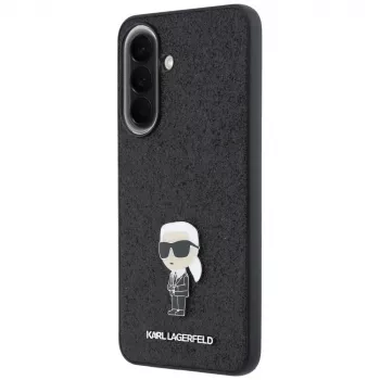 Karl Lagerfeld Fixed Glitter Ikonik Logo Metal Pin hátlap Samsung Galaxy A57 5G készülékhez, fekete