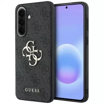 Guess Leather 4G Metal Logo tok Samsung Galaxy A57 5G készülékhez, fekete