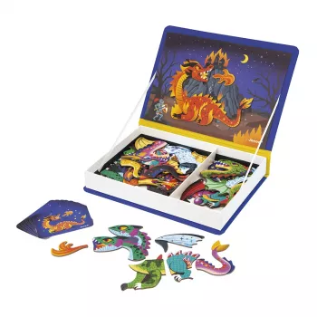 Janod Magnetibook Sárkányok mágneses könyvjáték – sárkány-fantasy téma