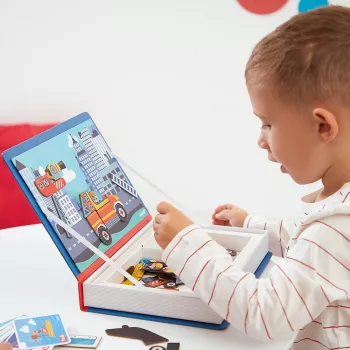 Janod Magnetibook Tűzoltók mágneses kreatív játékkészlet