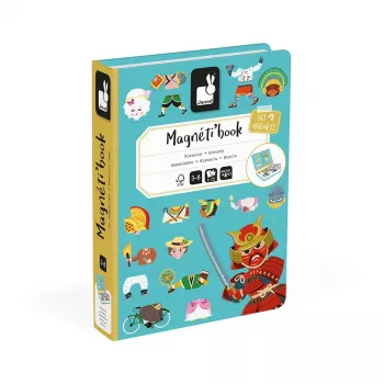 Janod Magnetibook Történelem - mágneses tanulójáték gyerekeknek 3-8 éves korig