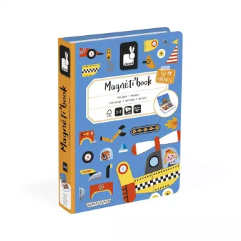 Janod Magnetibook Vehicles mágneses foglalkoztató könyv