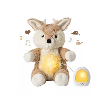 Cloud B Love Light Buddies Finley Fawn plüssfigura éjszakai lámpával és nyugtató hangokkal