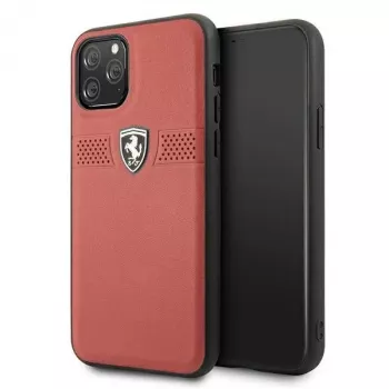 Ferrari Off Track bőr kemény tok Apple iPhone 11 Pro készülékhez - piros