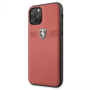 Ferrari Off Track bőr kemény tok Apple iPhone 11 Pro készülékhez - piros