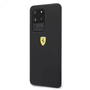 Ferrari kemény tok FESSIHCS69BK szilikon tok Samsung Galaxy S20 Ultrahoz - fekete