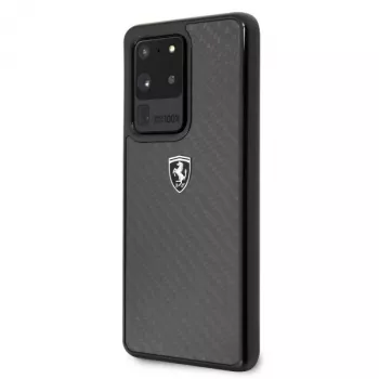 Ferrari kemény tok FEHCAHCS69BK Samsung Galaxy S20 Ultrahoz, fekete Carbon Heritage