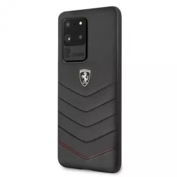 Ferrari kemény tok FEHQUHCS69BK Heritage Samsung Galaxy S20 Ultra készülékhez, fekete