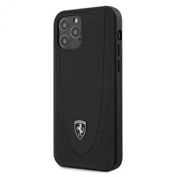 Ferrari FEOGOHCP12MBK Off Track perforált kemény tok iPhone 12 / 12 Pro 6,1 inch-hoz - fekete