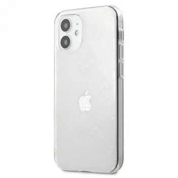 Guess GUHCP12S3D4GTR iPhone 12 mini átlátszó kemény tok 4G 3D Pattern Collection