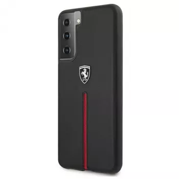 Ferrari FEOSIHCS21MBK S21+ G996 fekete kemény tok Off Track Leather Nylon Stripe