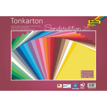 Folia fotókarton Special Edition 25 válogatott szín 220 g/m² 50 lap A4