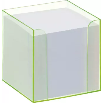 Folia 9907/4 jegyzettömb fluoreszkáló zöld széllel és papírkockával