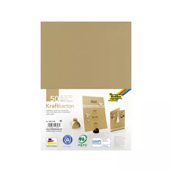 Folia kraft karton barna 230 g/m² 50 lap - A4