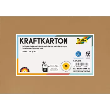 Folia kraft karton kraft papír barna 230 g/m² 50 lap - A5