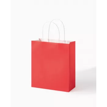 Folia 7 papírtáska CLASSIC M piros natúr zöld krém metál arany 18,0 x 21 cm