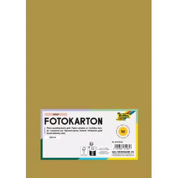 Folia 614/50 65 - arany - egyszínű - A4 (210 x 297 mm) - 300 g/m² - matt - 50 lap