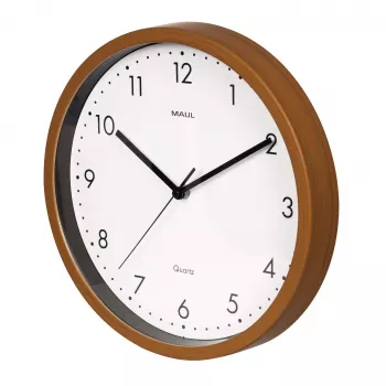 MAUL 9051476 kvarc falióra 30 cm x 5 cm fa (sötét) fehér