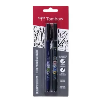Tombow WS-BHS-2P Dual Brush Pen készlet – fekete – 2 darab – buborékcsomagolás