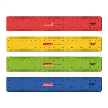 BRUNNEN Ruler 20.0 cm Red Yellow Green or Blue