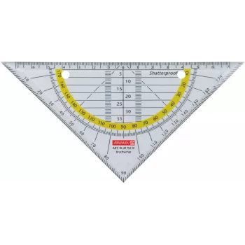 BRUNNEN Geodreieck OFFICE TO GO 16,0 cm átlátszó derékszögvonalzó
