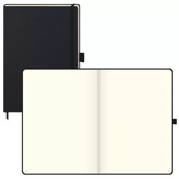 BRUNNEN KOMPAGNON Klassik A4 Squared Notebook Black Hardcover 192 Pages