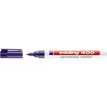 EDDING 400 tartós marker lila kerek hegy 1 mm műanyag test kartonhoz üveghez bőrhöz fémhez műanyaghoz fához