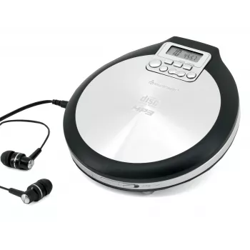Soundmaster CD9220 hordozható CD-lejátszó 40s Anti-Shock, DBBS, fekete/ezüst