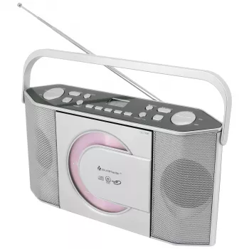 Soundmaster RCD1755SI hordozható CD-rádió FM tunerrel, ezüst