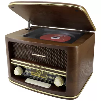 Soundmaster NR961 asztali rádió DAB+, FM, AUX, USB, CD, Bluetooth, távirányító, barna