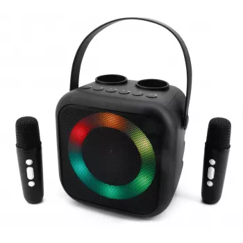 Soundmaster BT2024SW Bluetooth-hangszóró, diszkófény, 2 mikrofon, fekete